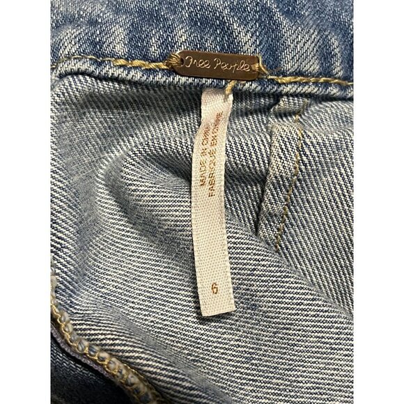 SIZE 6 FREE PEOPLE DENIM SKIRT - Picture 5 of 6